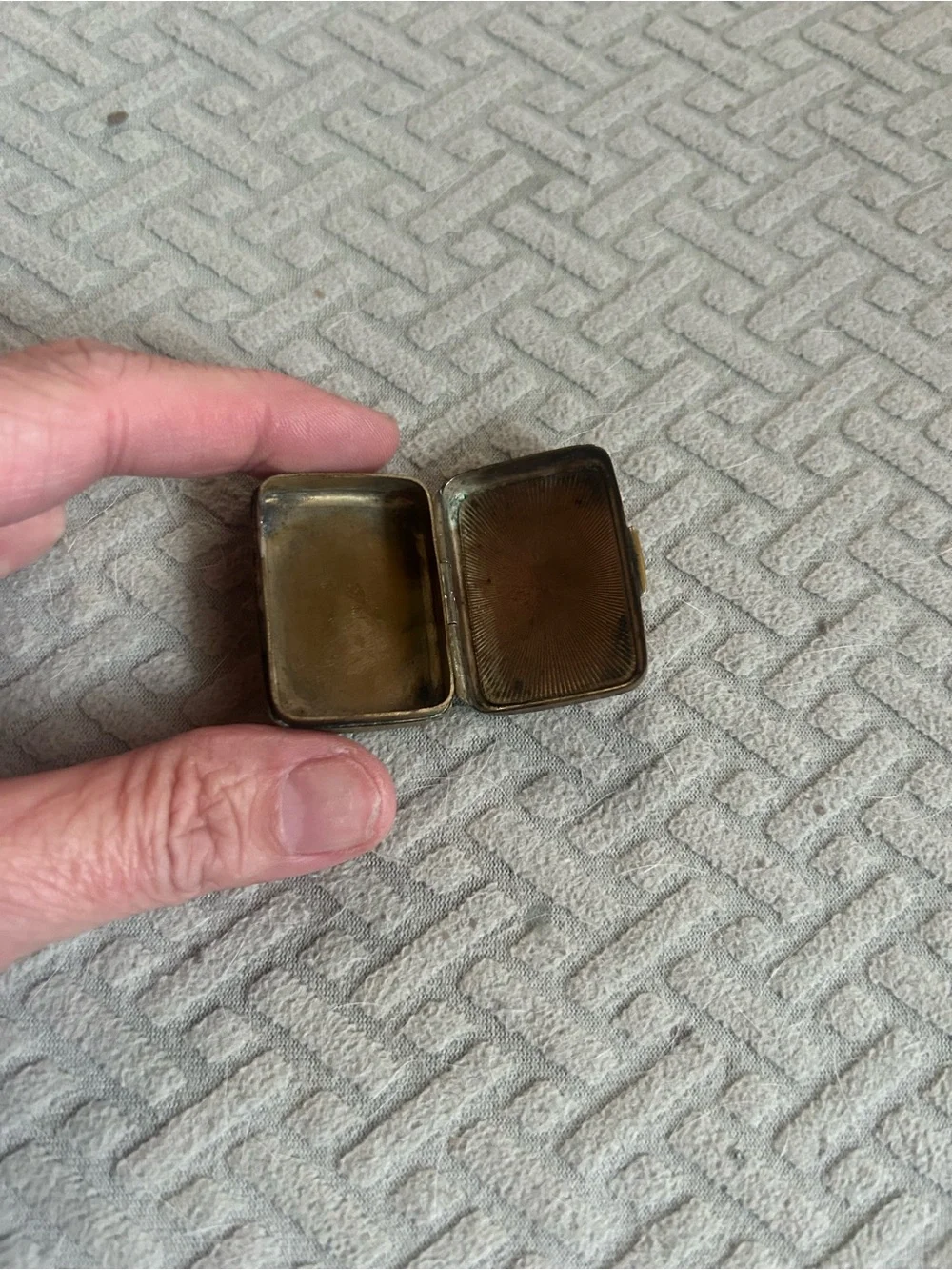 Compact Pink Enamel Pill Case - Vintage